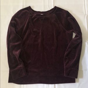 Velvet sweatshirt